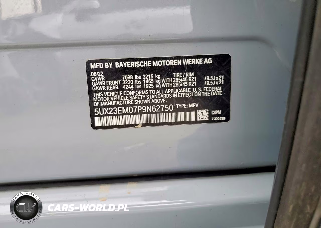 2023 BMW X7 xDrive40I VIN:5UX23EM07P9N62750 - 13