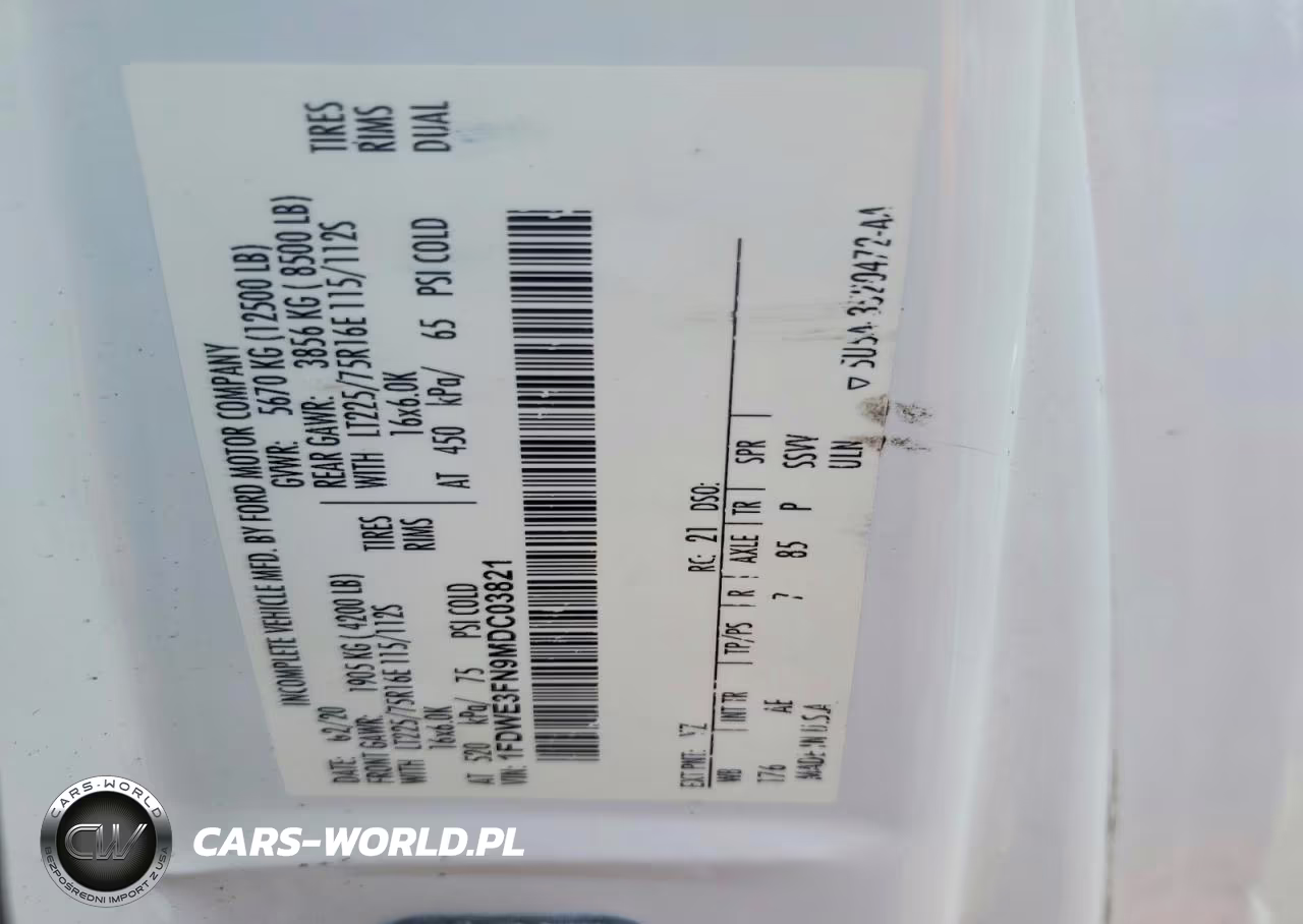2021 Ford Econoline VIN:1FDWE3FN9MDC03821 - 12