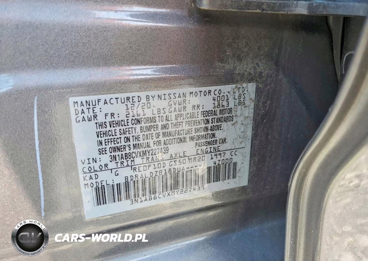 2021 Nissan Sentra Sv VIN:3N1AB8CVXMY227439 - 12