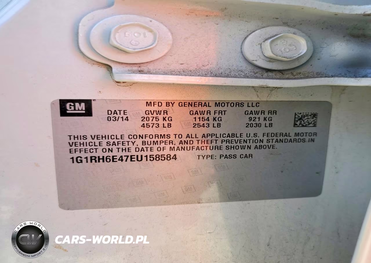 2014 Chevrolet Volt VIN:1G1RH6E47EU158584 - 12