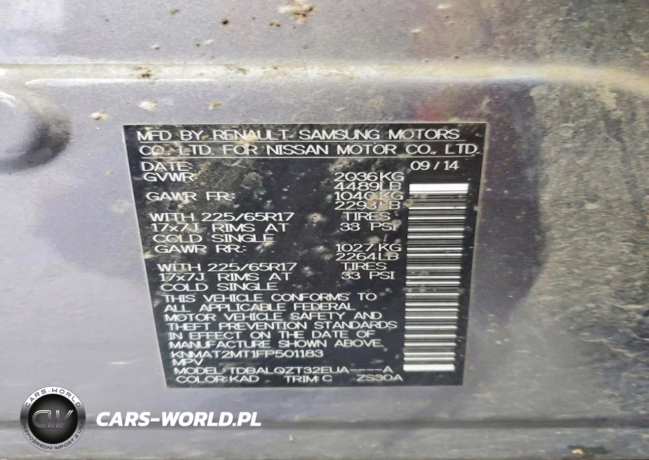 2015 Nissan Rogue Sv VIN:KNMAT2MT1FP501183 - 13
