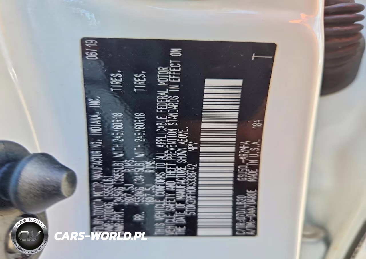 2019 Toyota Highlander Xle VIN:5TDKZRFH0KS338742 - 13