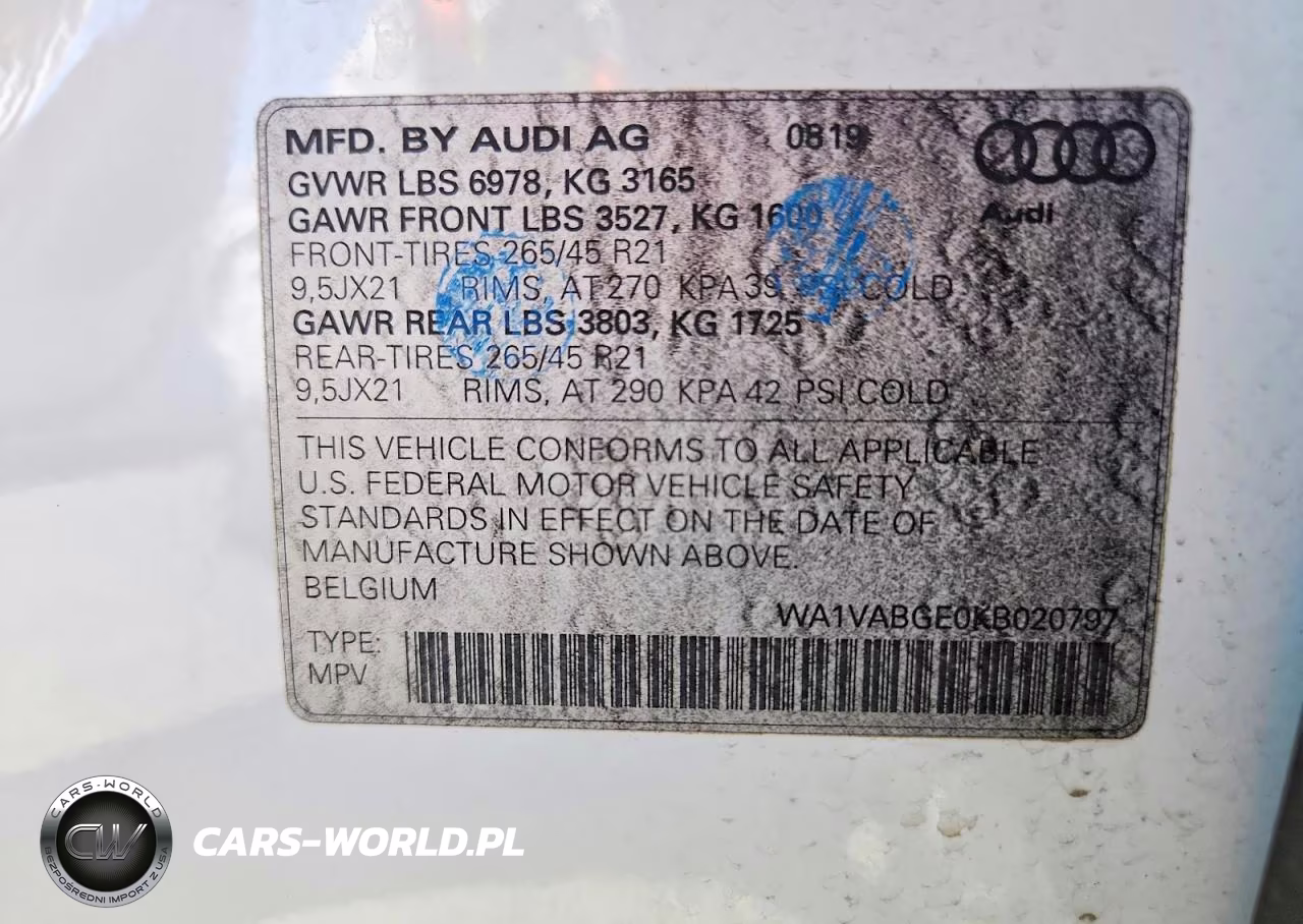 2019 Audi E-Tron Prestige VIN:WA1VABGE0KB020797 - 13