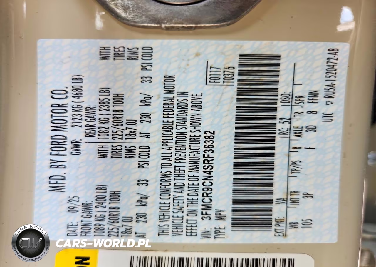 2025 Ford Bronco Sport Outer Banks VIN:3FMCR9CN4SRF36382 - 14