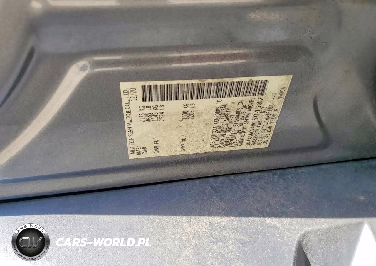 2021 Nissan Maxima Sv VIN:1N4AA6CV4MC504587 - 12