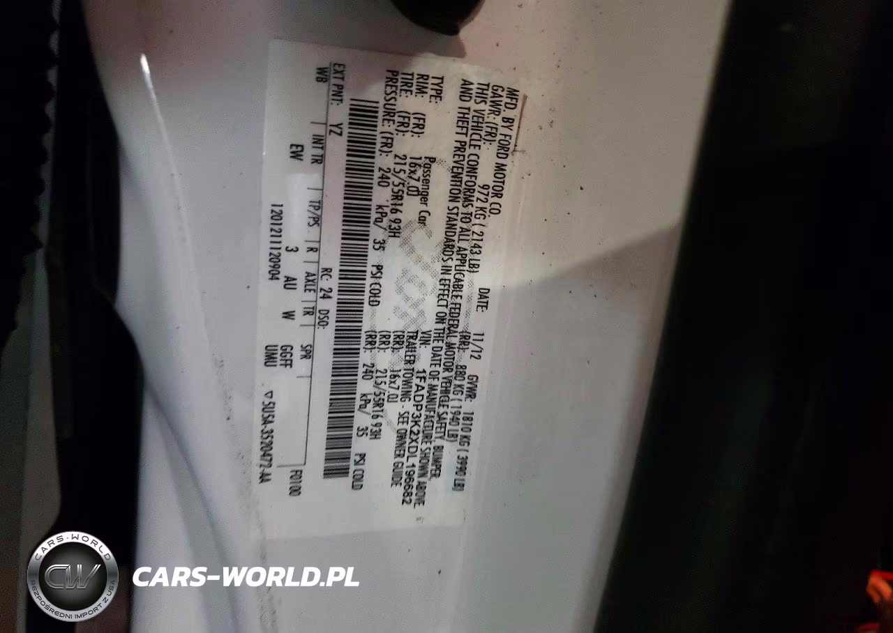 2013 Ford Focus Se VIN:1FADP3K2XDL196682 - 12
