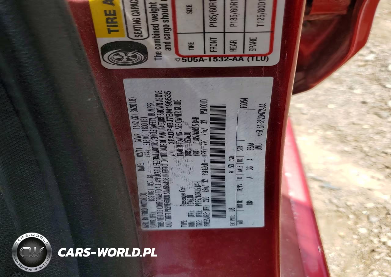 2011 Ford Fiesta Se VIN:3FADP4BJ7BM196535 - 12