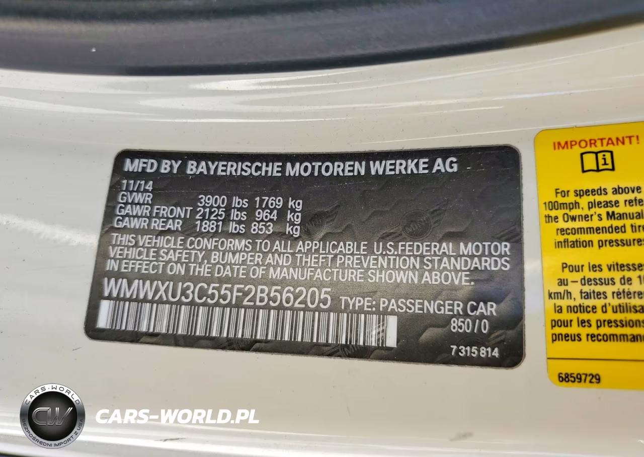 2015 Mini Cooper S VIN:WMWXU3C55F2B56205 - 12