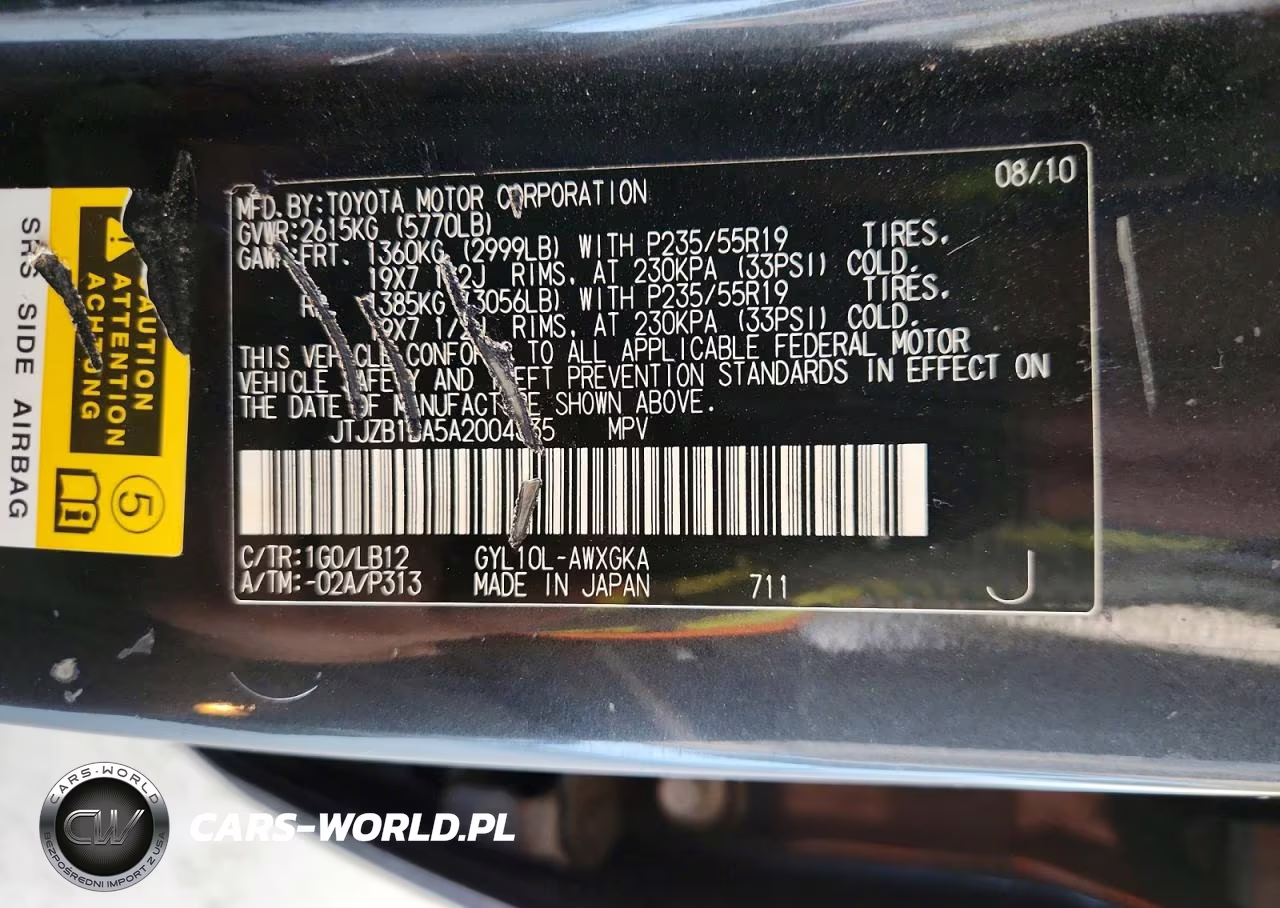 2010 Lexus Rx 450H VIN:JTJZB1BA5A2004335 - 14