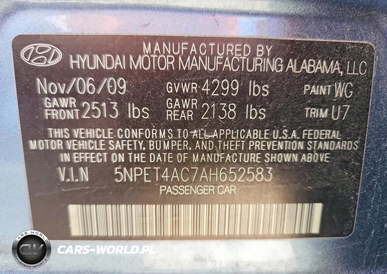 2010 Hyundai Sonata Gls VIN:5NPET4AC7AH652583 - 13