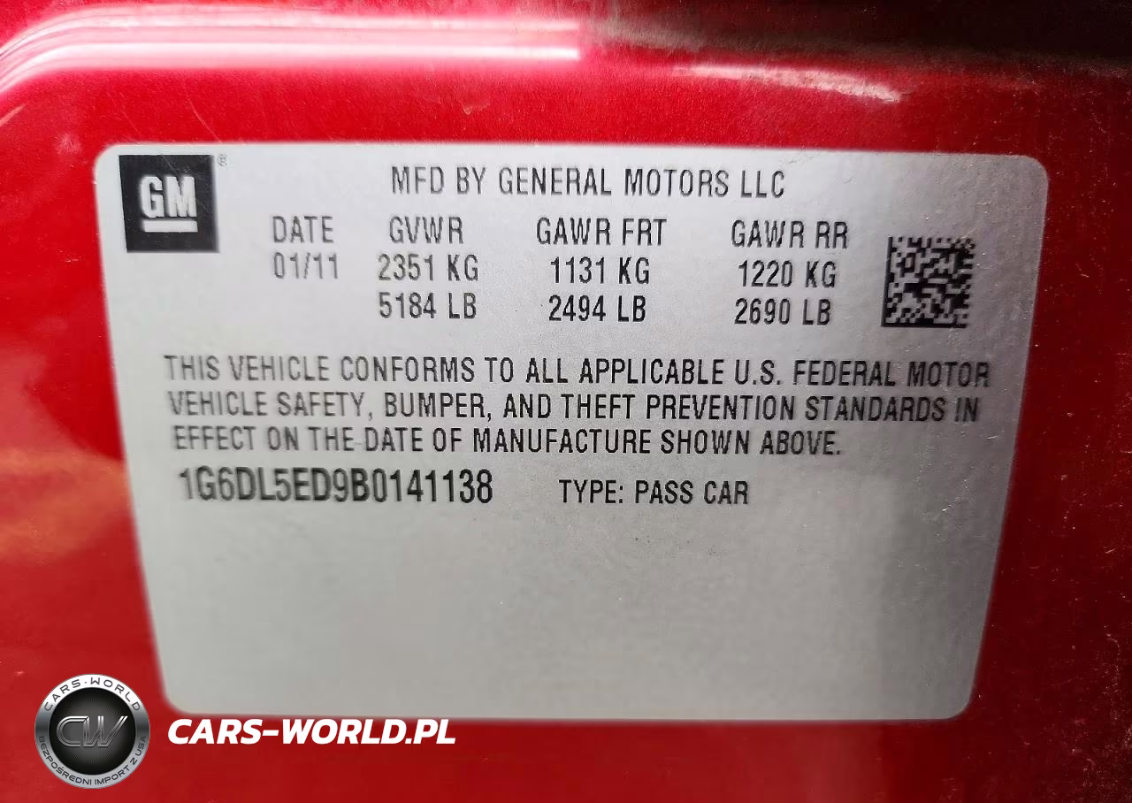 2011 Cadillac Cts Performance Collection VIN:1G6DL5ED9B0141138 - 12