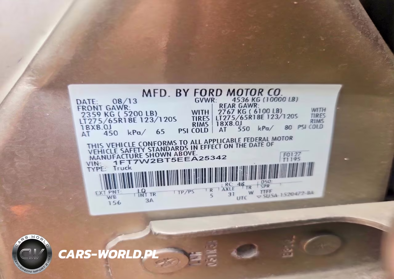 2014 Ford F250 Super Duty VIN:1FT7W2BT5EEA25342 - 12