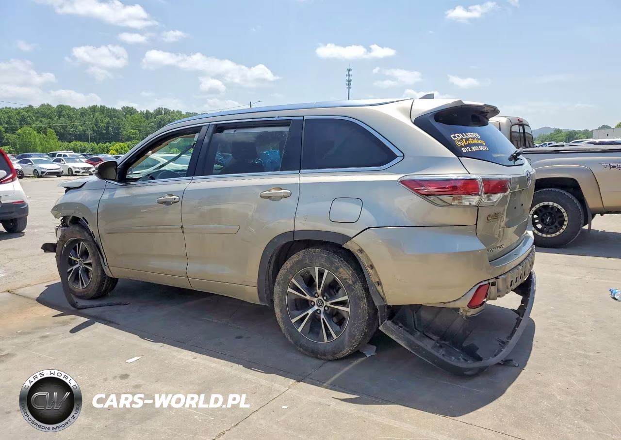 2016 Toyota Highlander Xle VIN:5TDKKRFH3GS505901 - 2