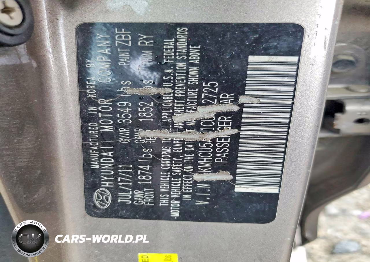 2012 Hyundai Accent Se VIN:KMHCU5AE1CU012725 - 12
