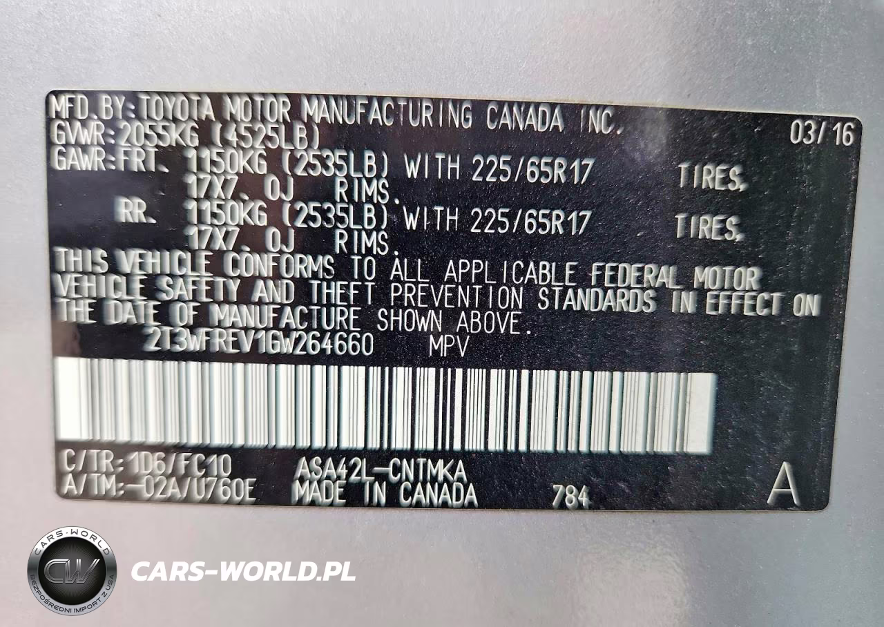 2016 Toyota Rav4 Xle VIN:2T3WFREV1GW264660 - 14