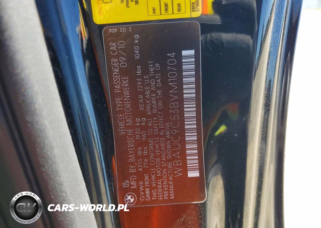 2011 BMW 135 I VIN:WBAUC9C53BVM10704 - 12