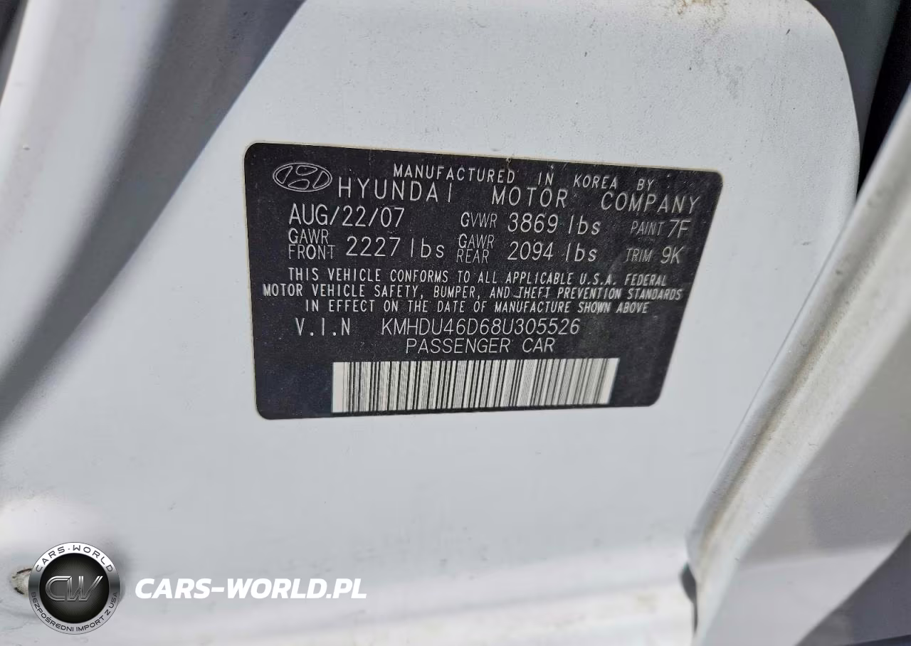 2008 Hyundai Elantra VIN:KMHDU46D68U305526 - 12