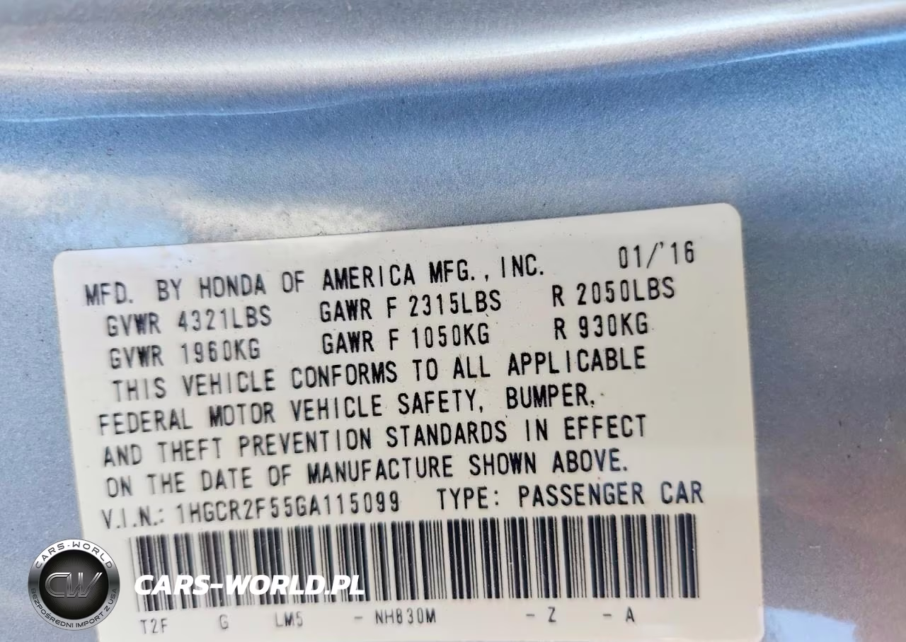 2016 Honda Accord Sport VIN:1HGCR2F55GA115099 - 12