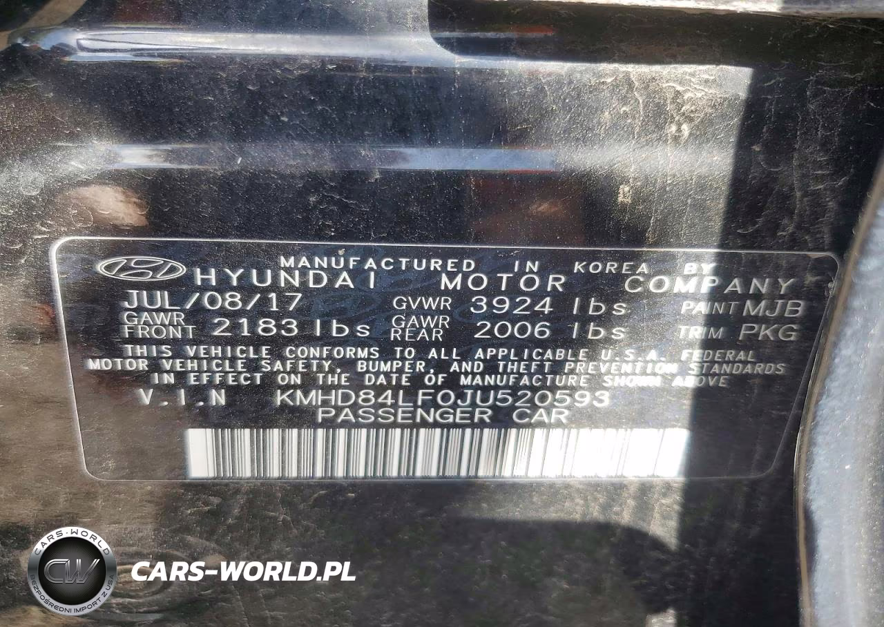 2018 Hyundai Elantra VIN:KMHD84LF0JU520593 - 12