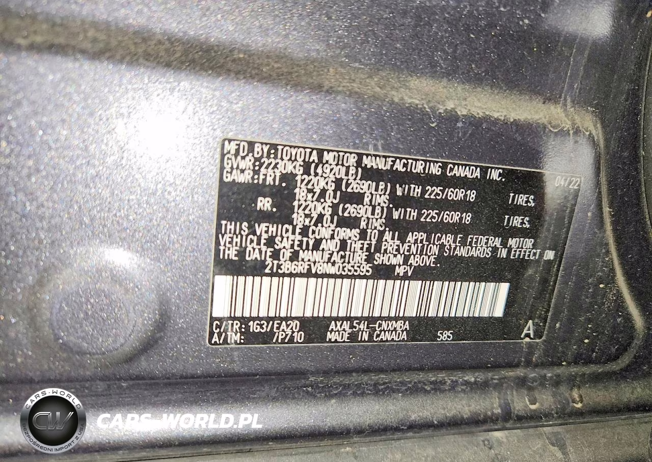 2022 TOYOTA RAV4 XLE P VIN:2T3B6RFV8NW035595 - 13