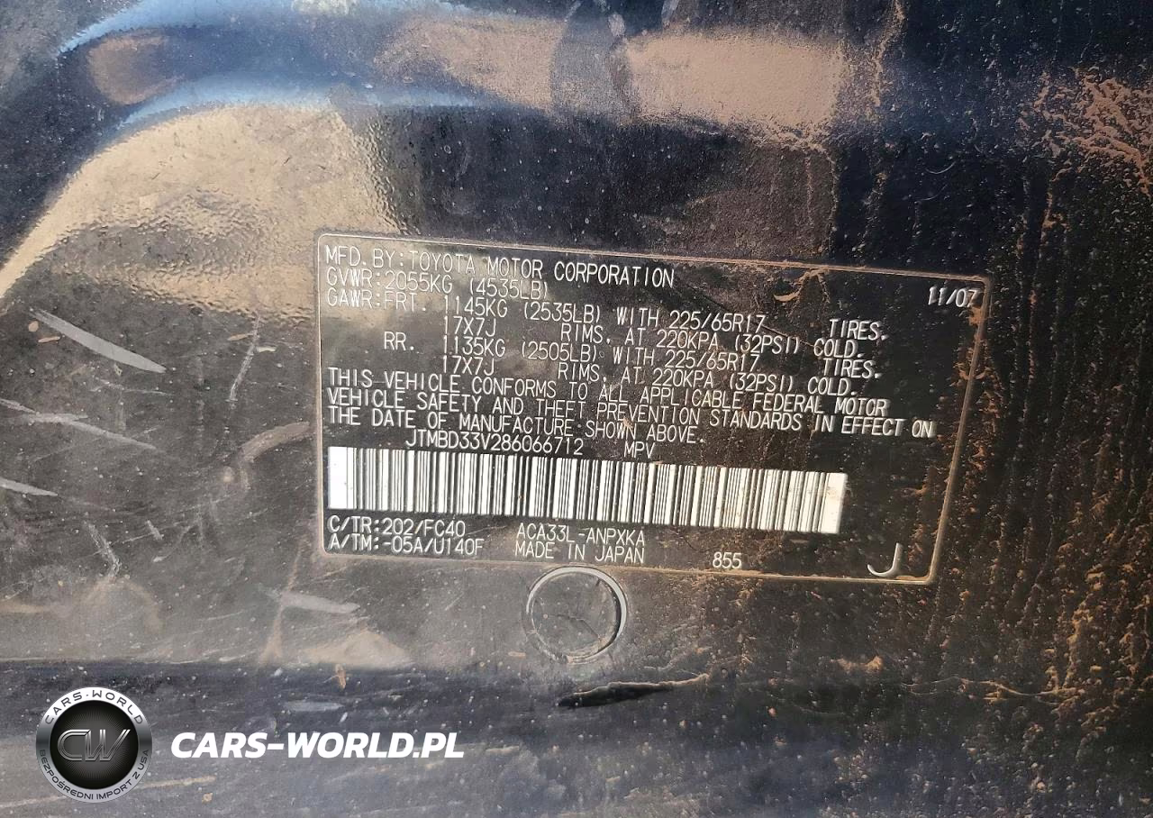 2008 Toyota Rav4 Base VIN:JTMBD33V286066712 - 13