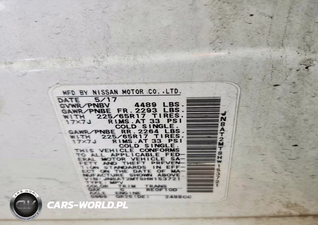 2017 Nissan Rogue Sv VIN:JN8AT2MT8HW153721 - 13
