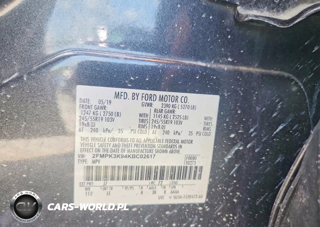 2019 Ford Edge Titanium VIN:2FMPK3K94KBC02617 - 13