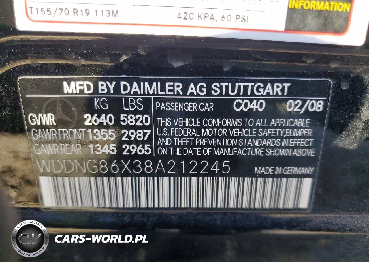 2008 Mercedes-Benz S 550 4Matic VIN:WDDNG86X38A212245 - 12