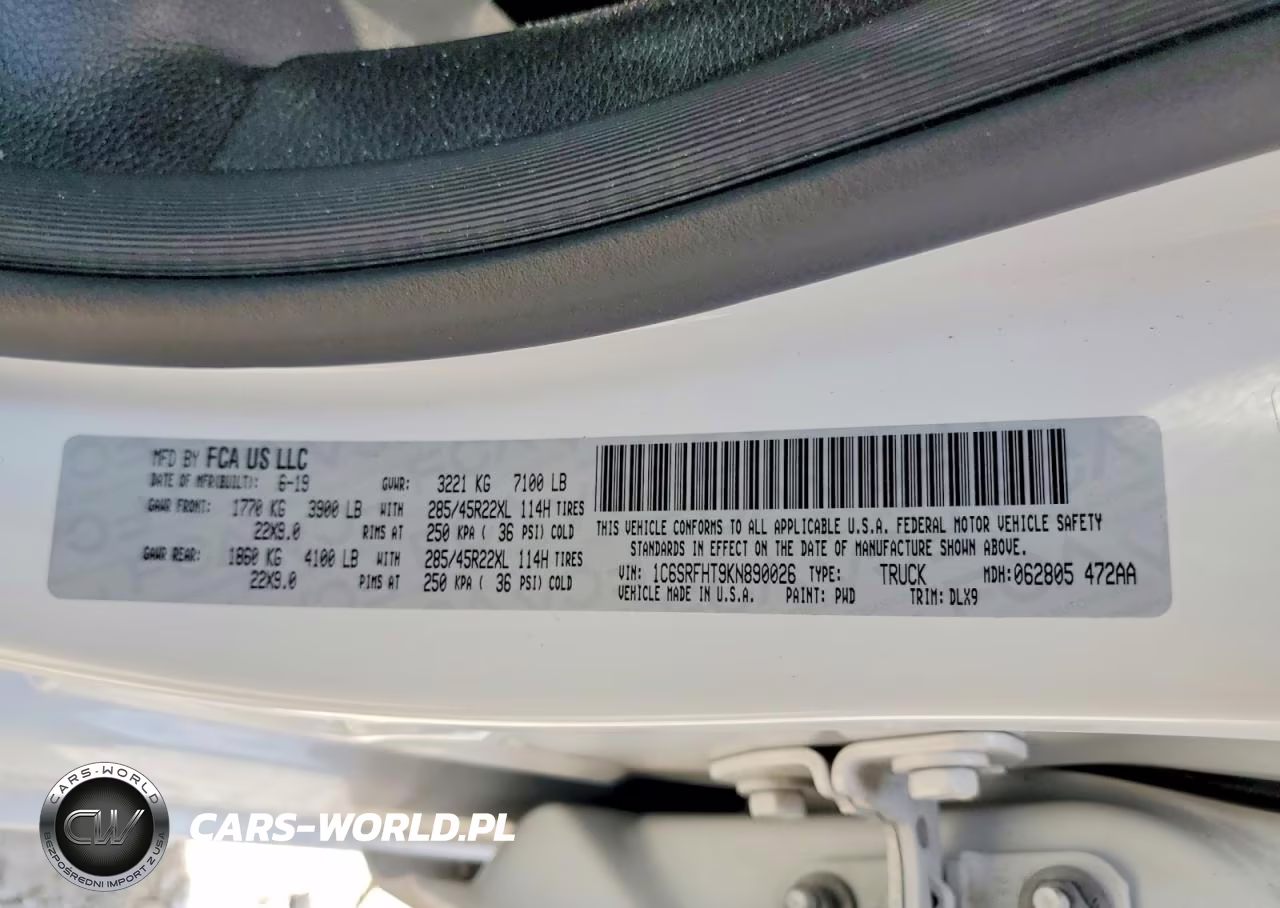 2019 Ram 1500 Limited VIN:1C6SRFHT9KN890026 - 13