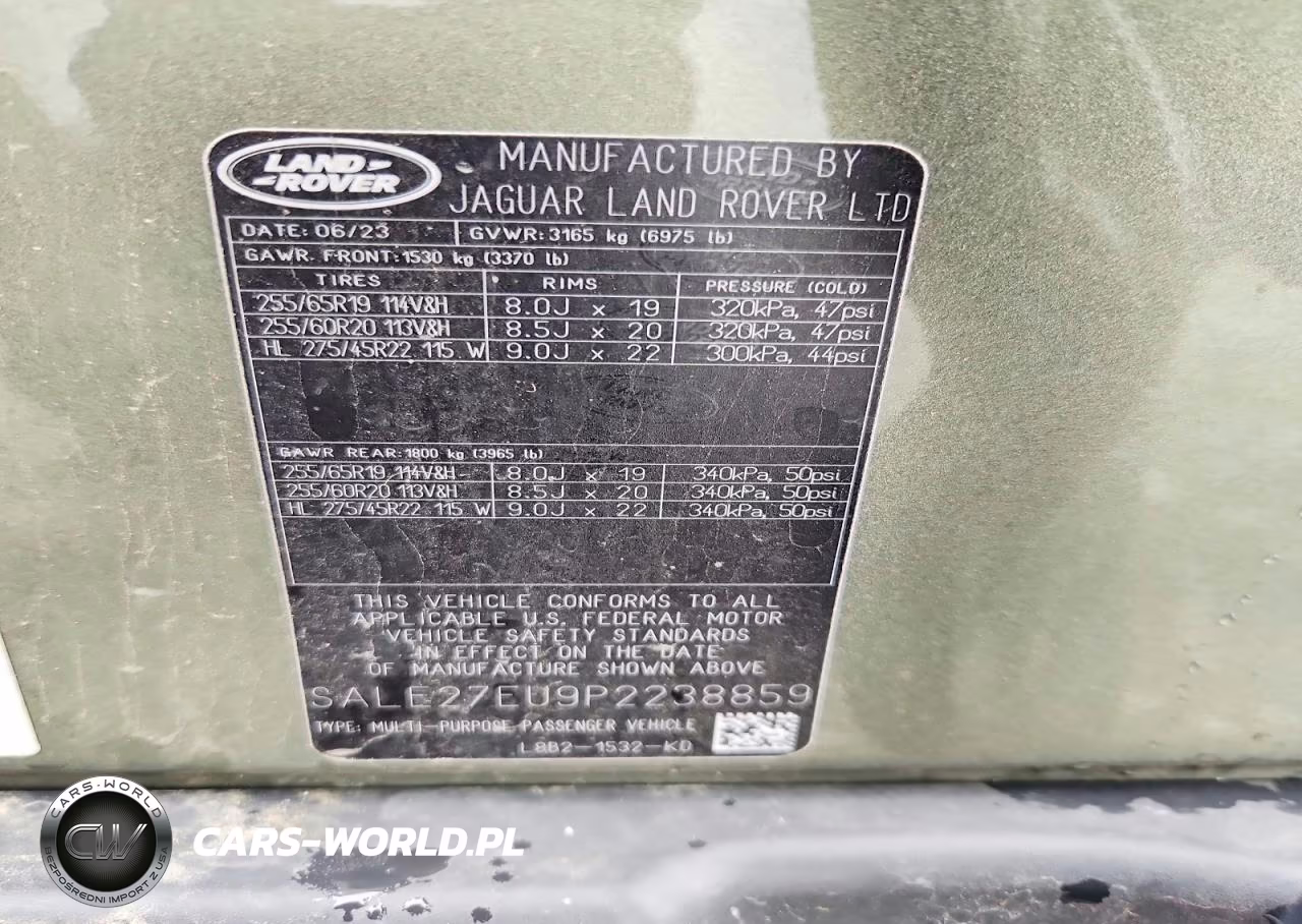 2023 Land Rover Defender 110 X-Dynamic Se VIN:SALE27EU9P2238859 - 12