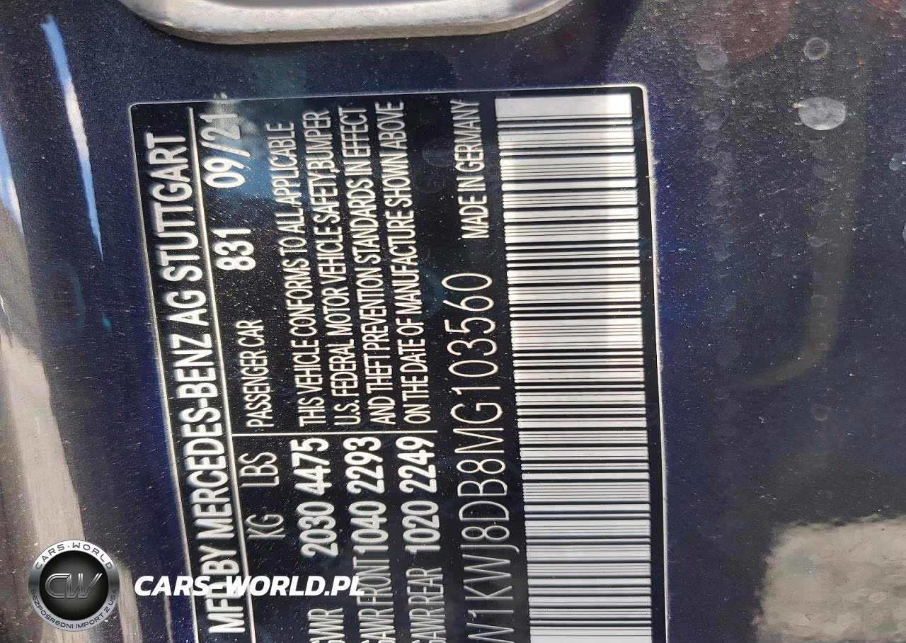 2021 Mercedes-Benz C 300 VIN:W1KWJ8DB8MG103560 - 12