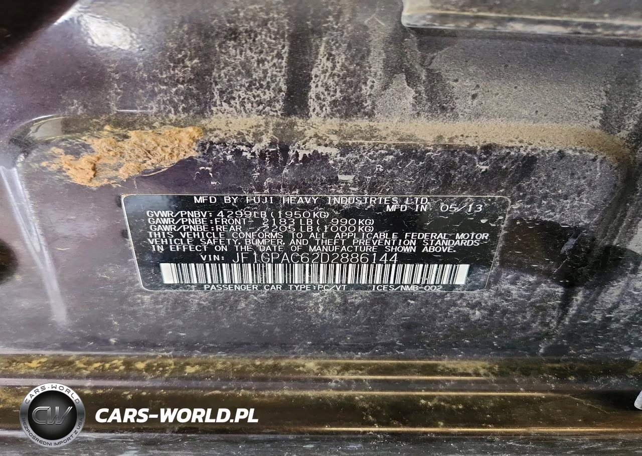 2013 Subaru Impreza Premium VIN:JF1GPAC62D2886144 - 12
