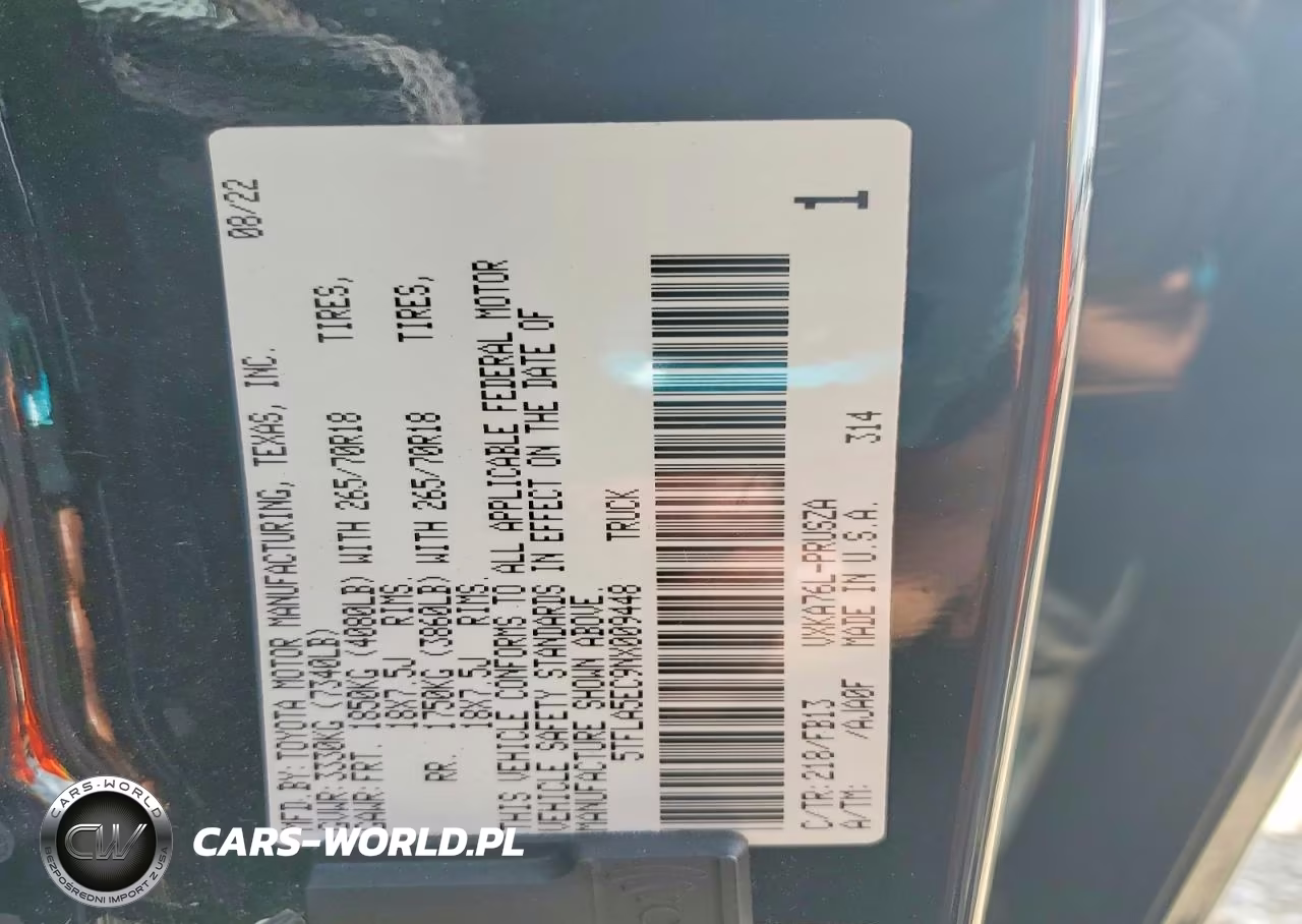 2022 Toyota Tundra Crewmax Sr5 VIN:5TFLA5EC9NX009448 - 12