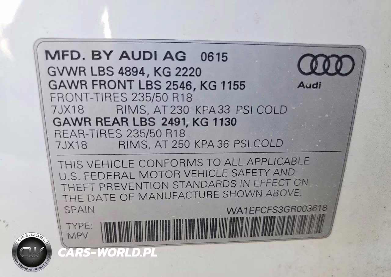 2016 Audi Q3 Premium Plus VIN:WA1EFCFS3GR003618 - 14