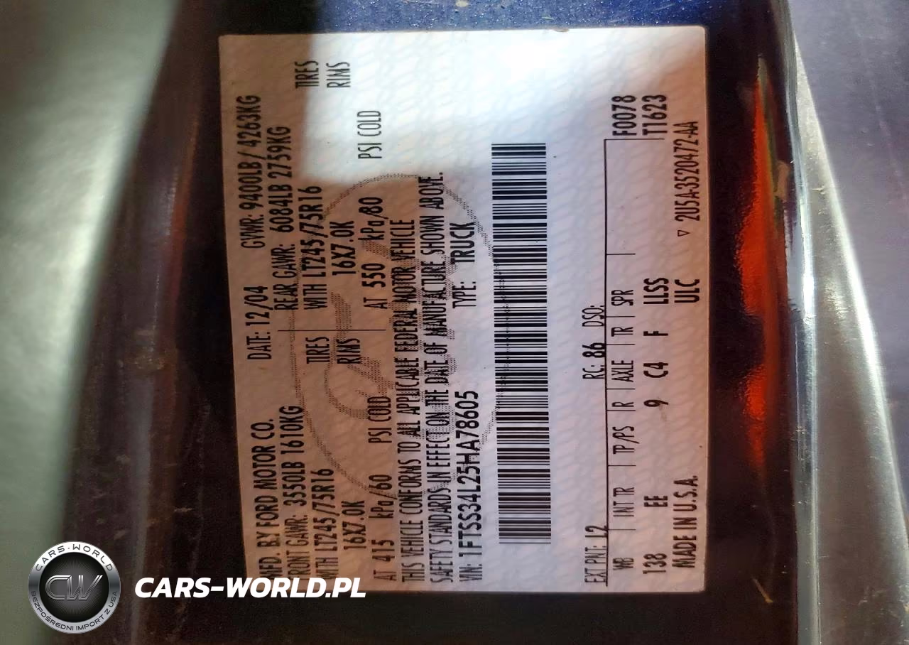 2005 Ford 214S VIN:1FTSS34L25HA78605 - 13