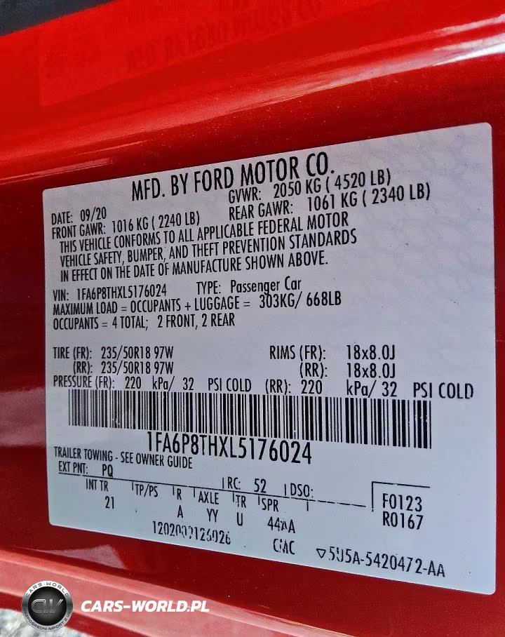2020 Ford Mustang VIN:1FA6P8THXL5176024 - 12