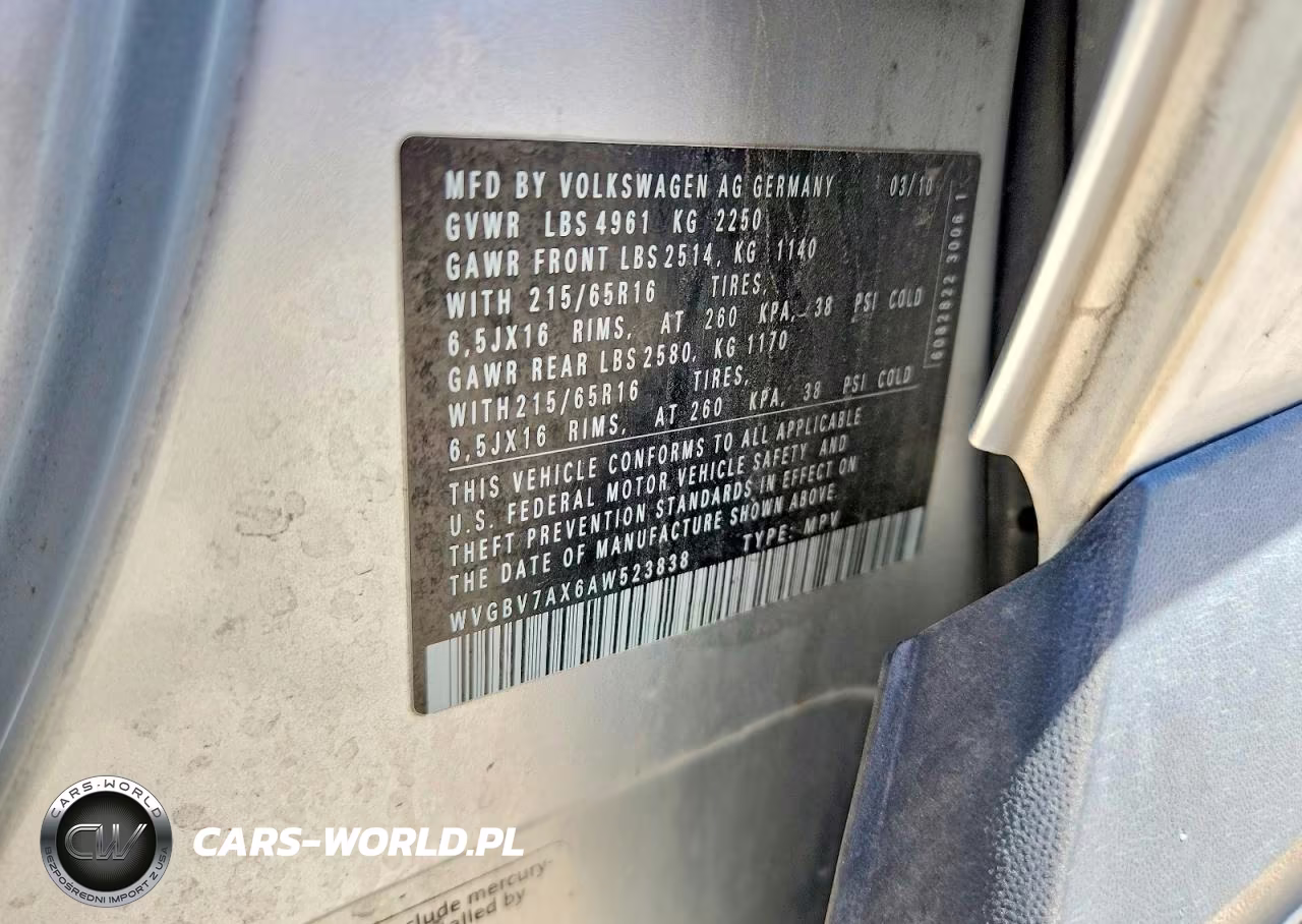 2010 Volkswagen Tiguan Se VIN:WVGBV7AX6AW523838 - 12