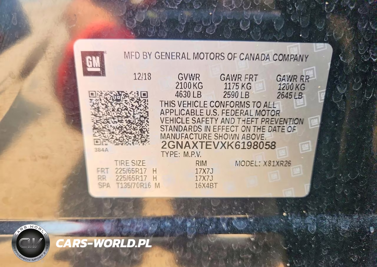 2019 Chevrolet Equinox Lt VIN:2GNAXTEVXK6198058 - 13