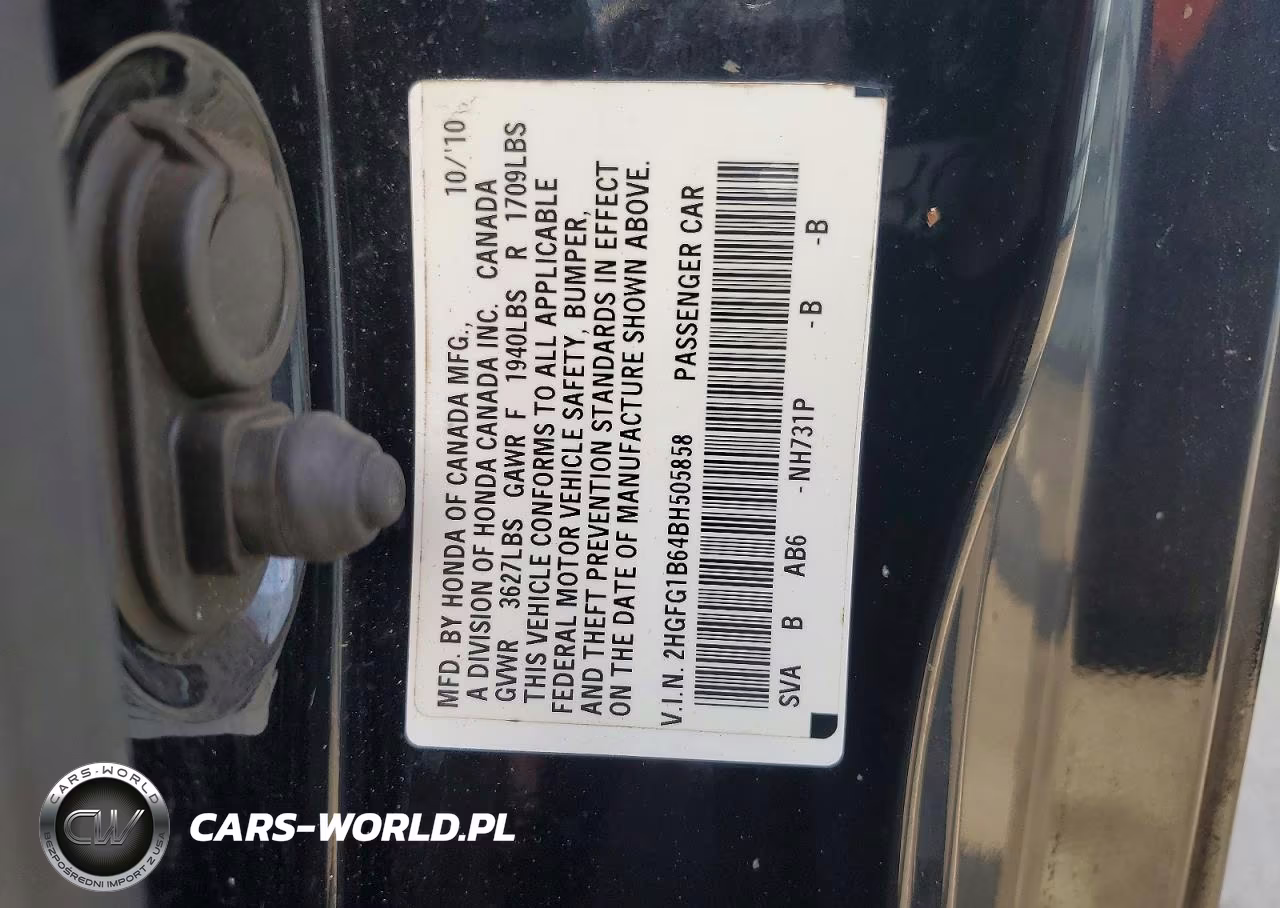 2011 Honda Civic Lx VIN:2HGFG1B64BH505858 - 12