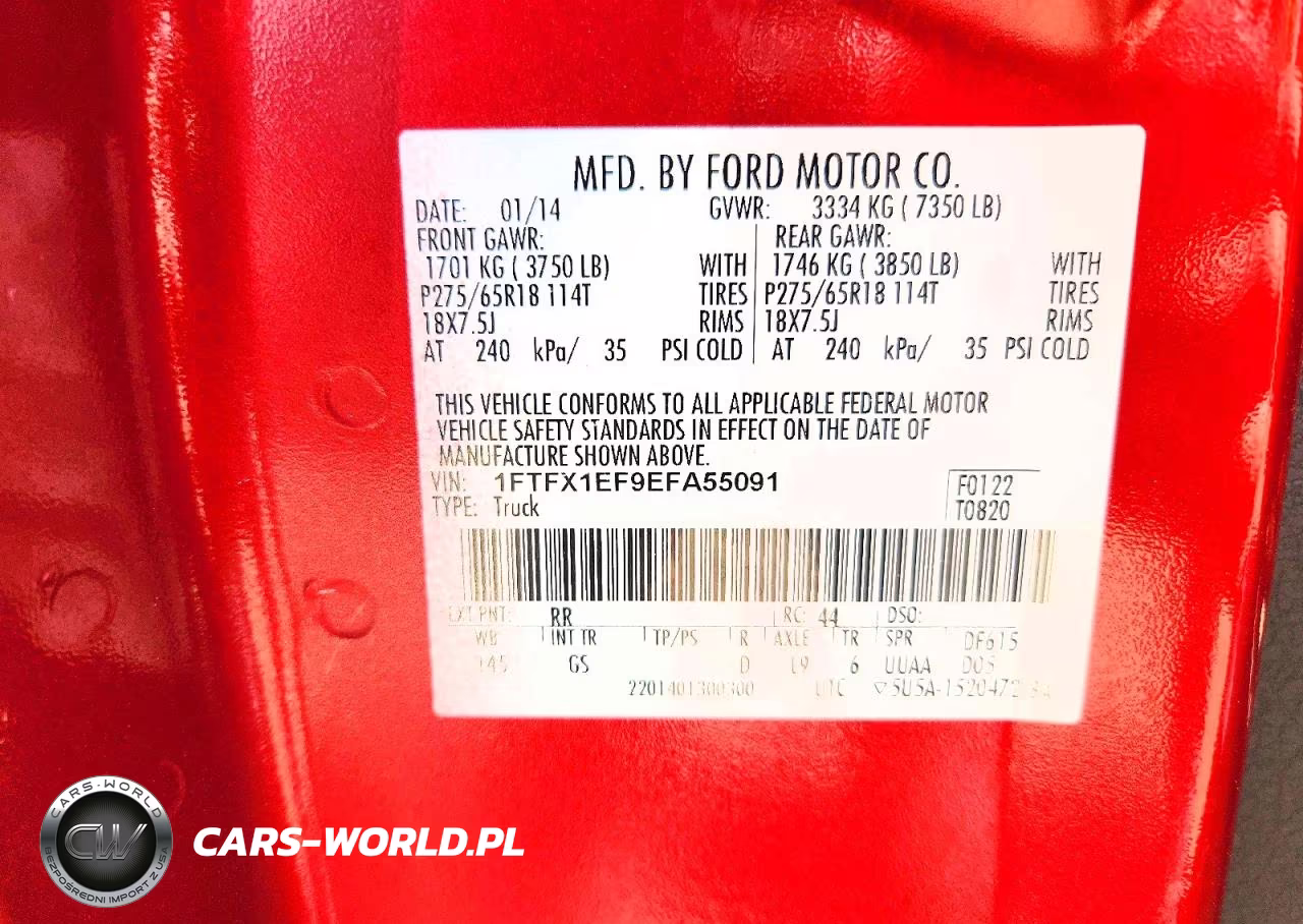 2014 Ford F-150 VIN:1FTFX1EF9EFA55091 - 12
