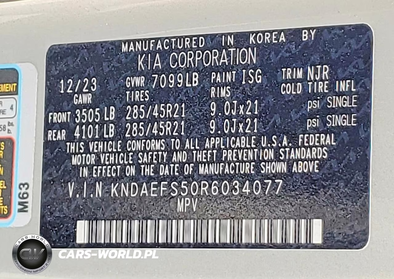 2024 Kia Ev9 Gt Line VIN:KNDAEFS50R6034077 - 13