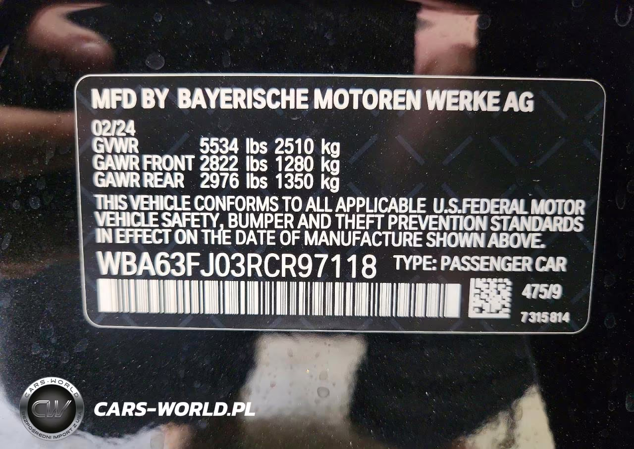 2024 BMW 540 Xi VIN:WBA63FJ03RCR97118 - 13