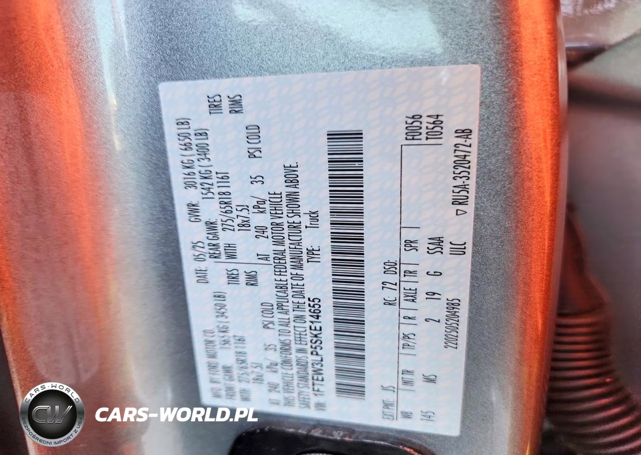 2025 Ford F150 Xlt VIN:1FTEW3LP5SKE14655 - 12