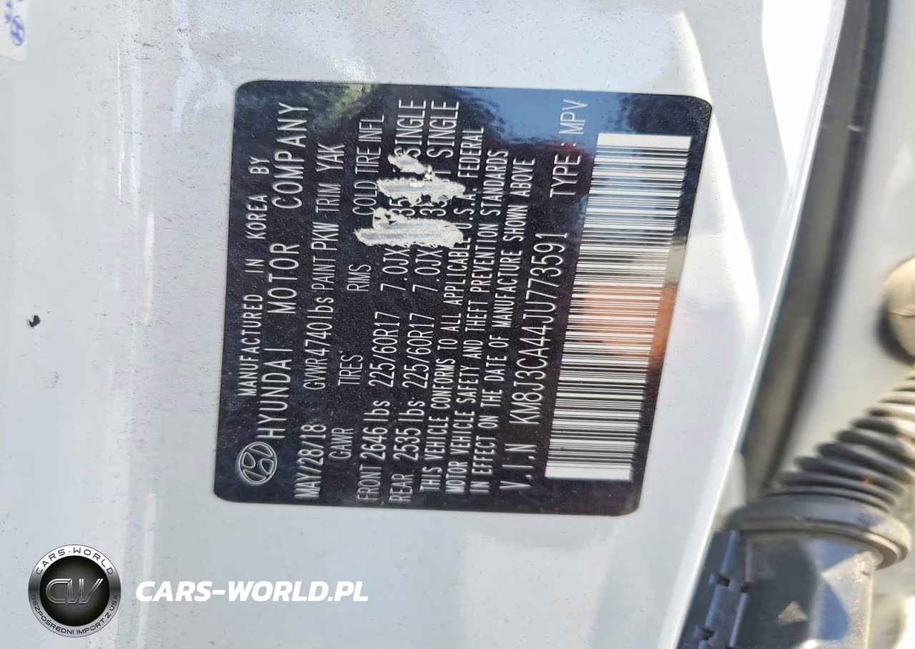 2018 Hyundai Tucson Sel VIN:KM8J3CA44JU773591 - 13
