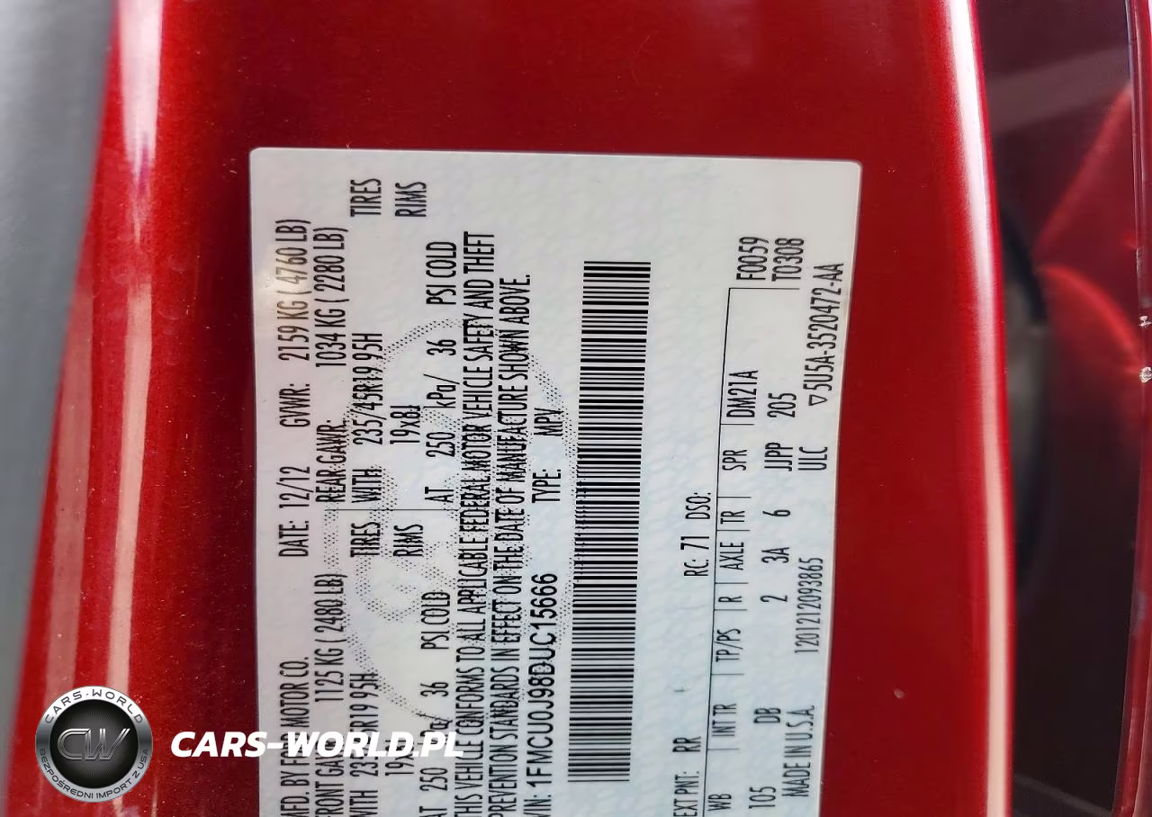 2013 Ford Escape Titanium VIN:1FMCU0J98DUC15666 - 13