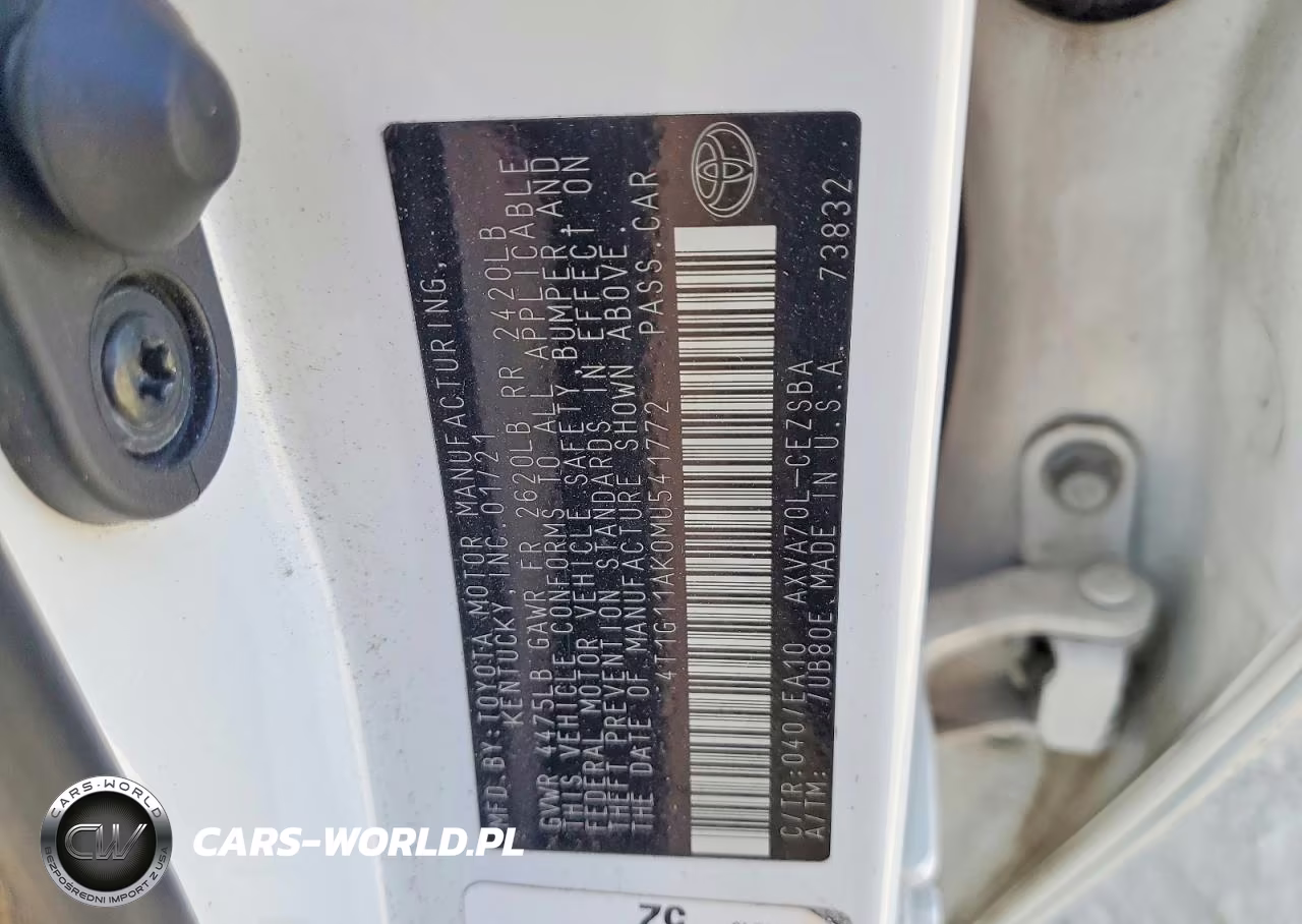 2021 Toyota Camry Se VIN:4T1G11AK0MU541772 - 12