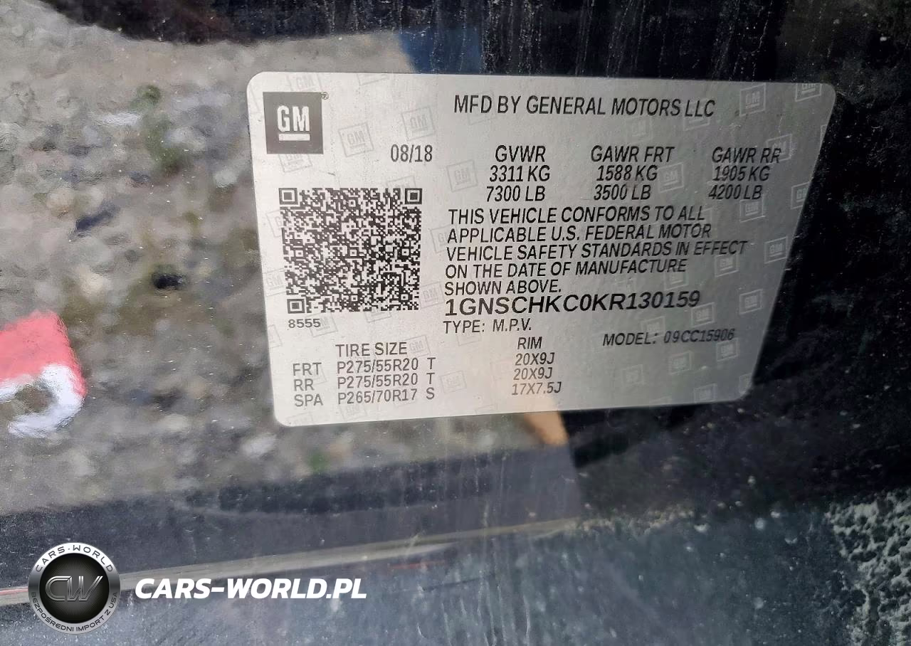 2019 Chevrolet Suburban C1500 Lt VIN:1GNSCHKC0KR130159 - 14