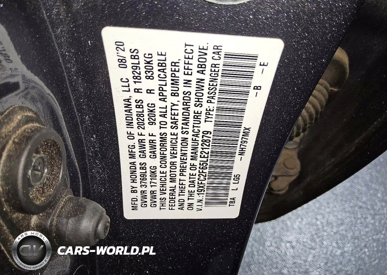 2020 Honda Civic Lx VIN:19XFC2F65LE212879 - 12