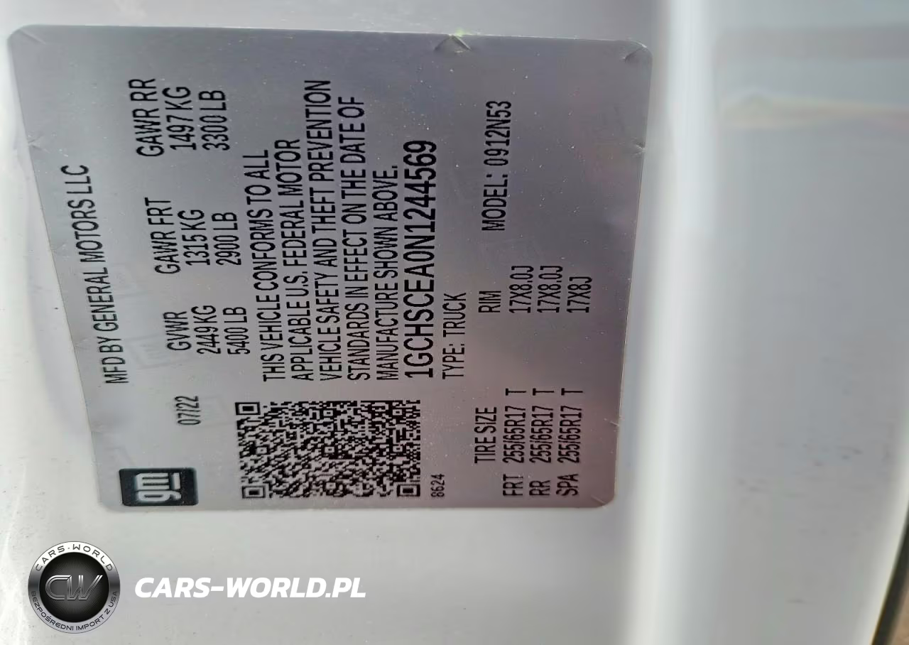 2022 Chevrolet Colorado Lt VIN:1GCHSCEA0N1244569 - 12
