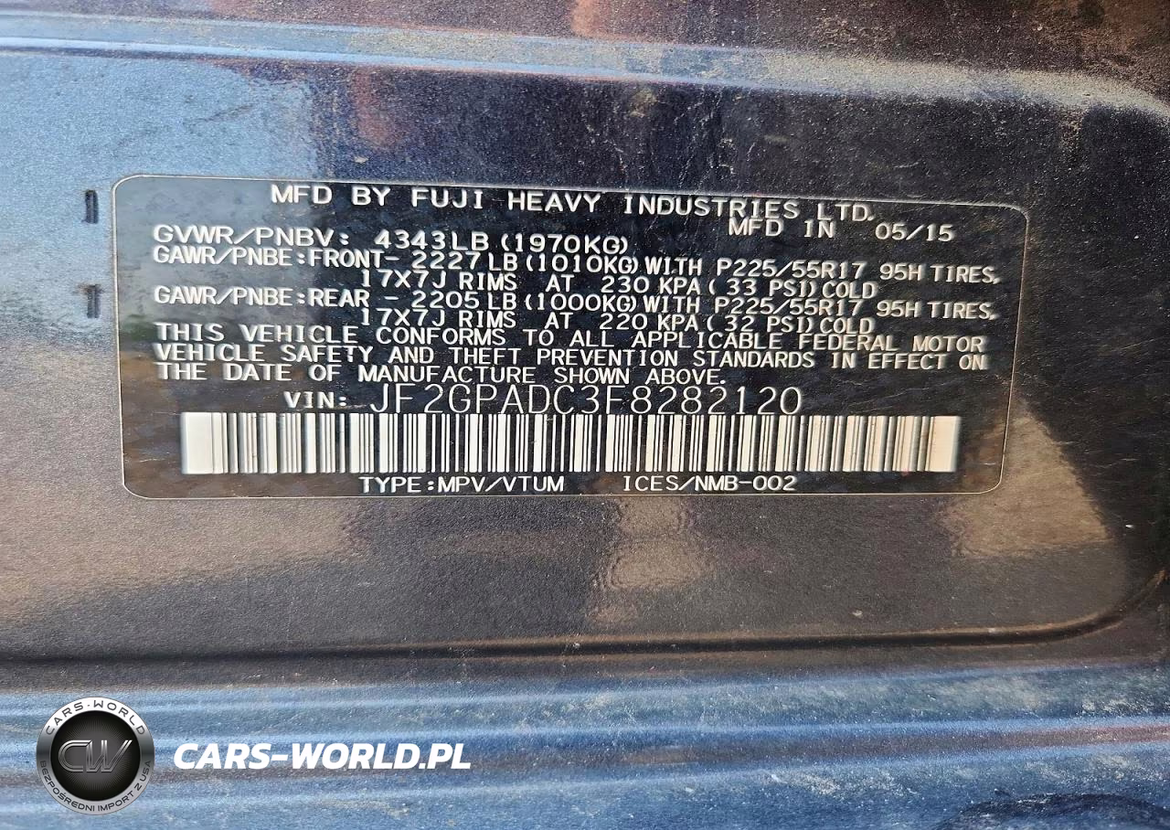 2015 Subaru Xv Crosstrek 2.0 Premium VIN:JF2GPADC3F8282120 - 14